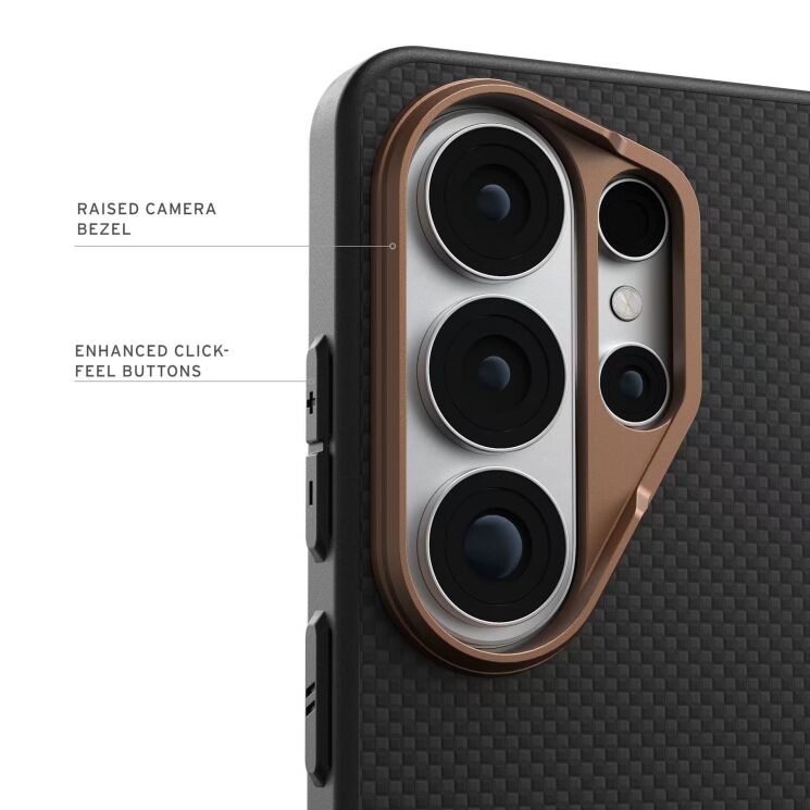 Защитный чехол URBAN ARMOR GEAR Fibr Armor MagSafe для Samsung Galaxy S26 Ultra (S948) 214545114085 - Black / Bronze: фото 10 из 10
