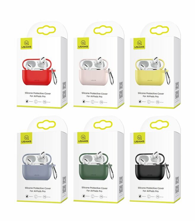 Захисний чохол USAMS US-BH568 Protective Cover для Apple AirPods Pro - Yellow: фото 17 з 17