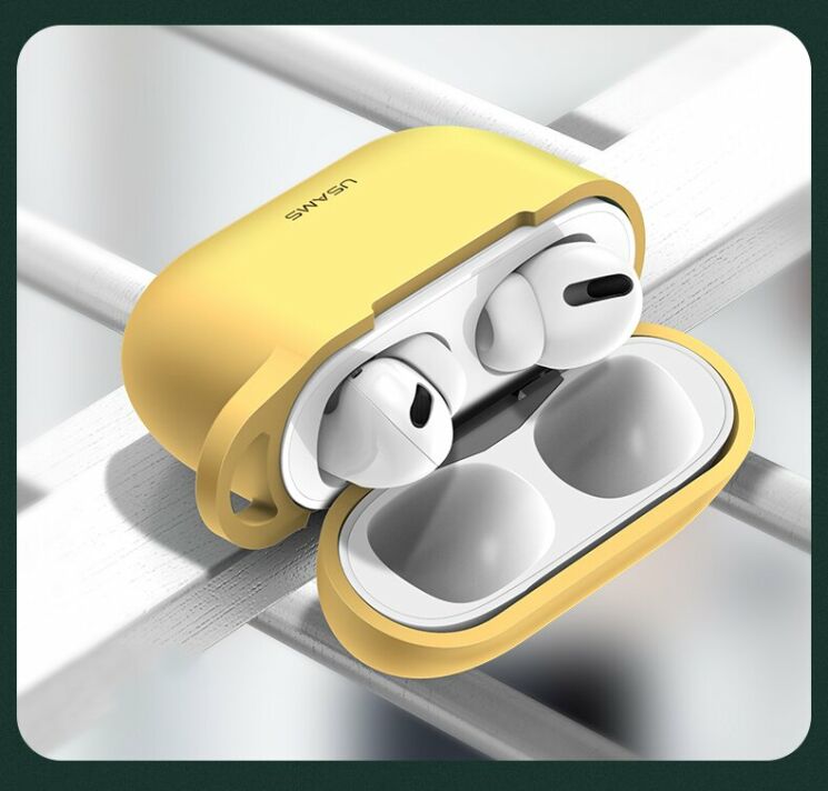 Захисний чохол USAMS US-BH568 Protective Cover для Apple AirPods Pro - Yellow: фото 15 з 17