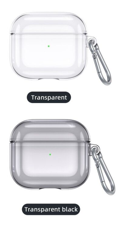 Защитный чехол USAMS US-BH740 Protective Cover для Apple AirPods 3 - Transparent Black: фото 12 из 15