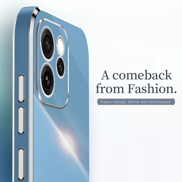 Захисний чохол XINLI Porcelain Design для OPPO Reno 15 Pro - Cyan: фото 4 з 6