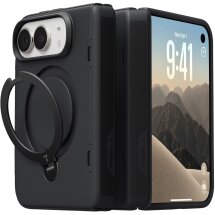 Защитный комплект TORRAS Ostand Q3 Spin Series with MagSafe (FF) для Apple iPhone Duo - Black: фото 1 из 6