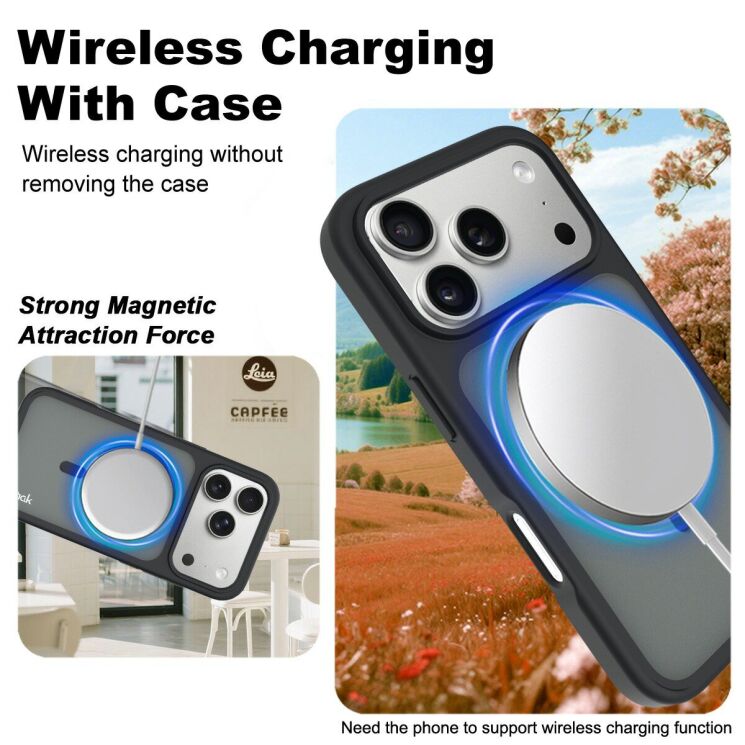 Защитный (PC+TPU) чехол IMAK UX-9C Series для iPhone 17 Pro - Black: фото 4 из 9