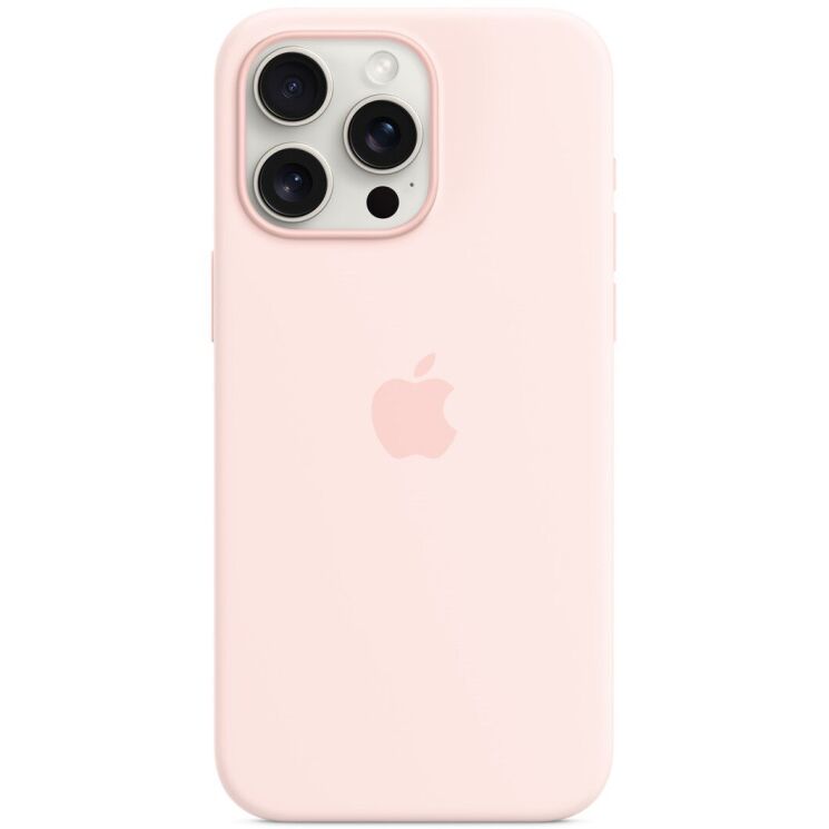 Оригинальный чехол Silicone Case with MagSafe для Apple iPhone 15 Pro Max (MT1U3) - Light Pink: фото 4 из 4