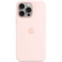 Оригинальный чехол Silicone Case with MagSafe для Apple iPhone 15 Pro Max (MT1U3) - Light Pink: фото 1 из 4
