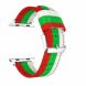 Ремешок UniCase Nylon для Apple Watch 46 / 45 / 44 / SE 44 / 42 (Series 1-3) / Ultra / Ultra 2 - White / Green / Red (251303C). Фото 3 из 4