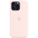 Оригинальный чехол Silicone Case with MagSafe для Apple iPhone 15 Pro Max (MT1U3) - Light Pink (339498P). Фото 3 из 4