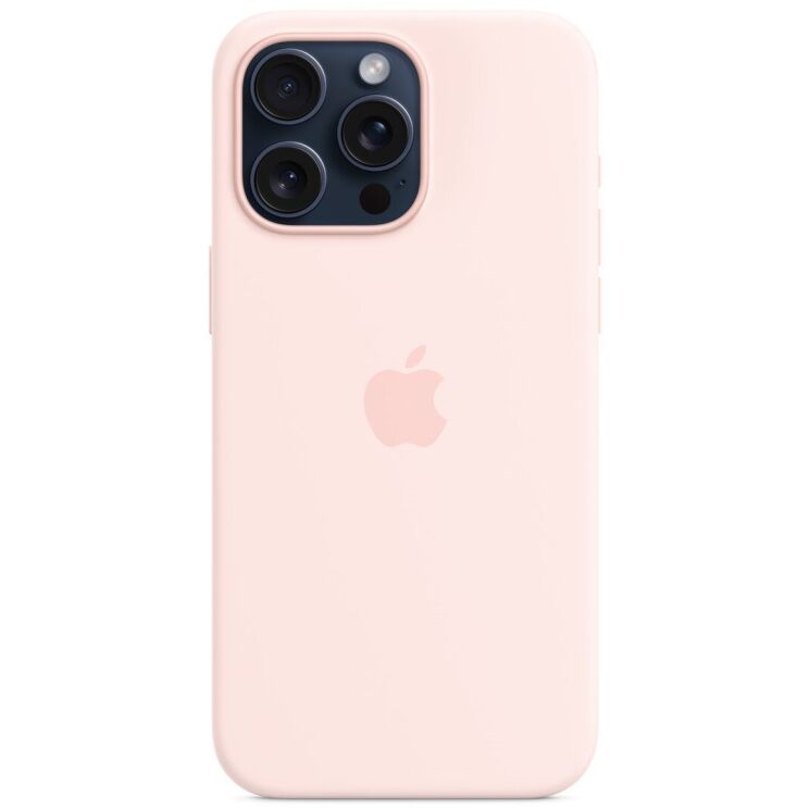 Оригинальный чехол Silicone Case with MagSafe для Apple iPhone 15 Pro Max (MT1U3) - Light Pink: фото 2 из 4