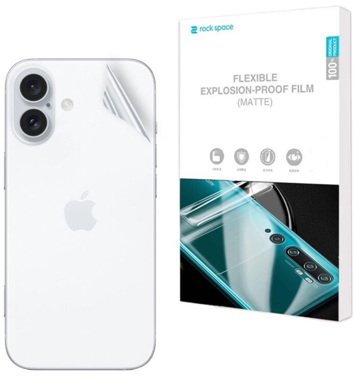 Антиблікова плівка на задню панель RockSpace Matte для Apple iPhone 16: фото 1 з 9
