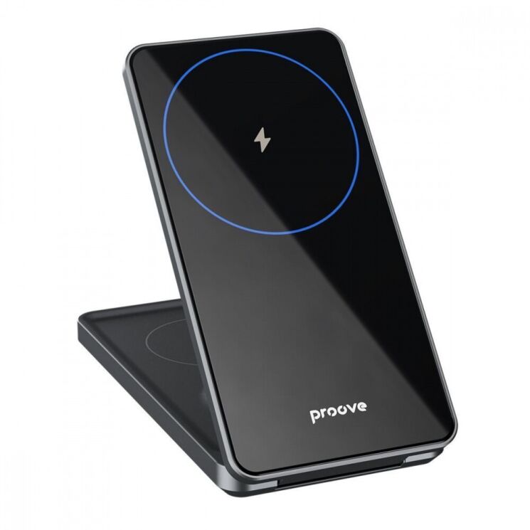 Беспроводное зарядное устройство Proove Metal Edge 3 in 1 - Gray: фото 2 из 6