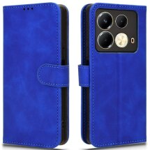Чехол Deexe Classic Wallet для Infinix Note 40 - Blue: фото 1 из 6