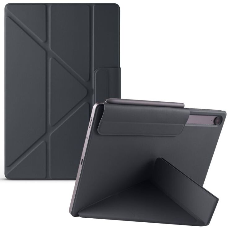 Чeхол Deexe Origami Series для Samsung Galaxy Tab S9 / S9 FE / S10 FE (X710/716/510/516/520/526) - Black: фото 1 из 12