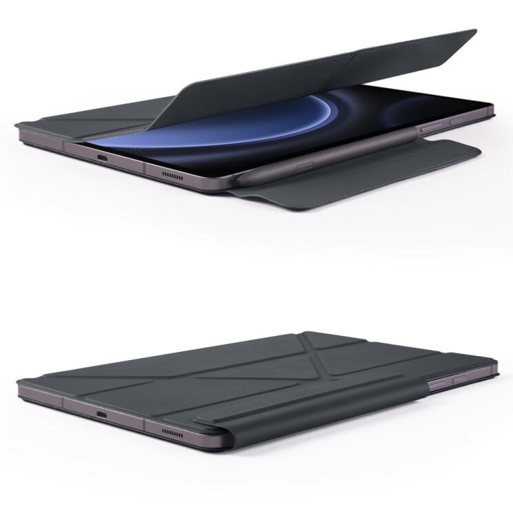Чeхол Deexe Origami Series для Samsung Galaxy Tab S9 / S9 FE / S10 FE (X710/716/510/516/520/526) - Black: фото 6 из 12
