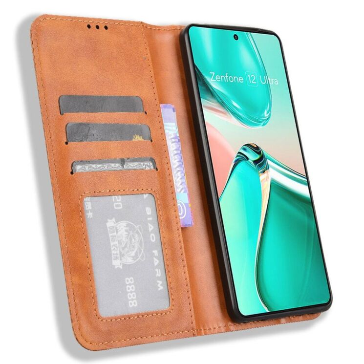 Чохол Deexe Retro Style для ASUS Zenfone 12 Ultra - Brown: фото 2 з 7