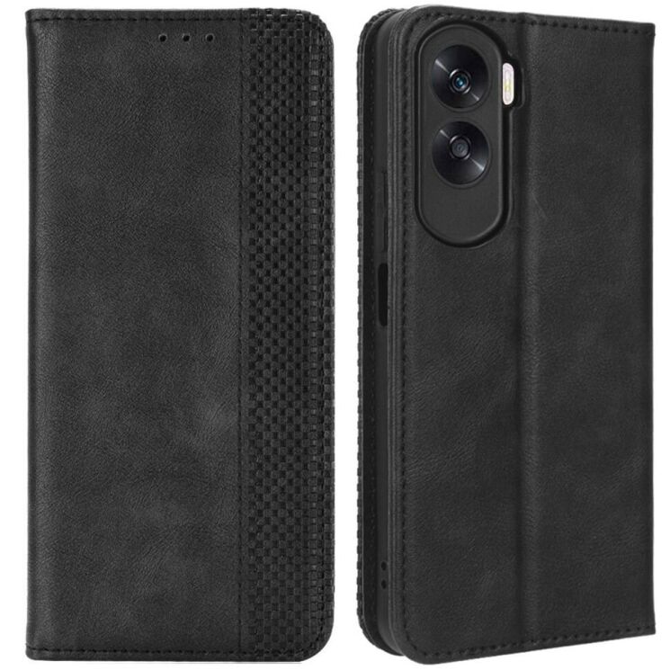 Чехол Deexe Retro Style для Honor 90 Lite - Black: фото 1 из 7