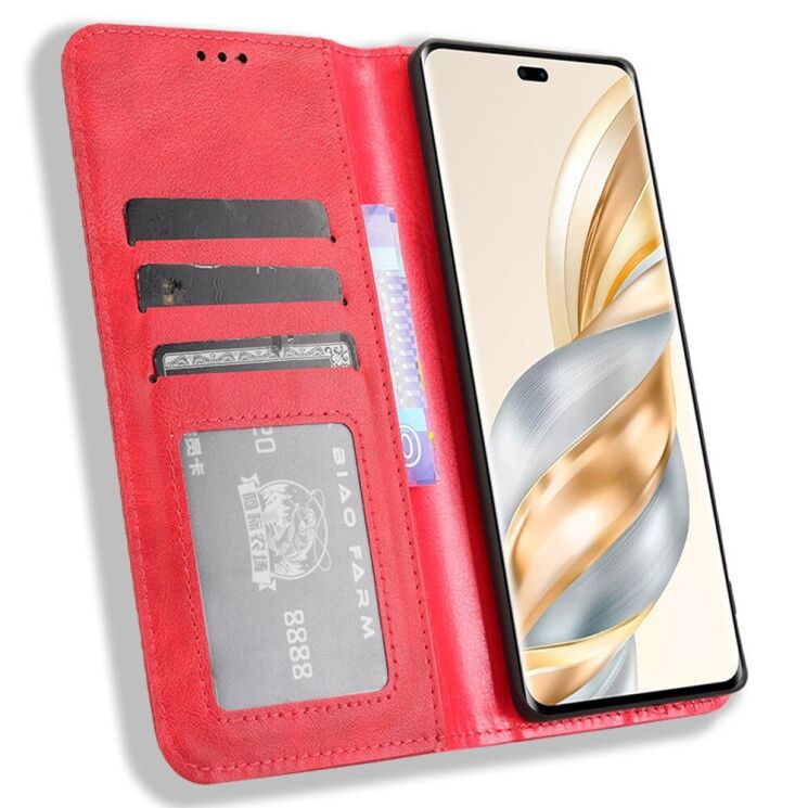 Чехол Deexe Retro Style для Honor Magic 7 Lite - Red: фото 2 из 7
