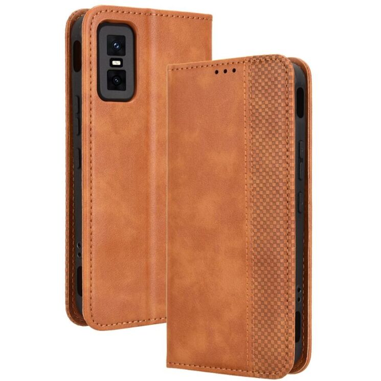 Чехол Deexe Retro Style для Infinix GT 30 Pro - Brown: фото 1 из 17