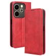 Чехол Deexe Retro Style для Infinix Hot 40i - Red (345006R)