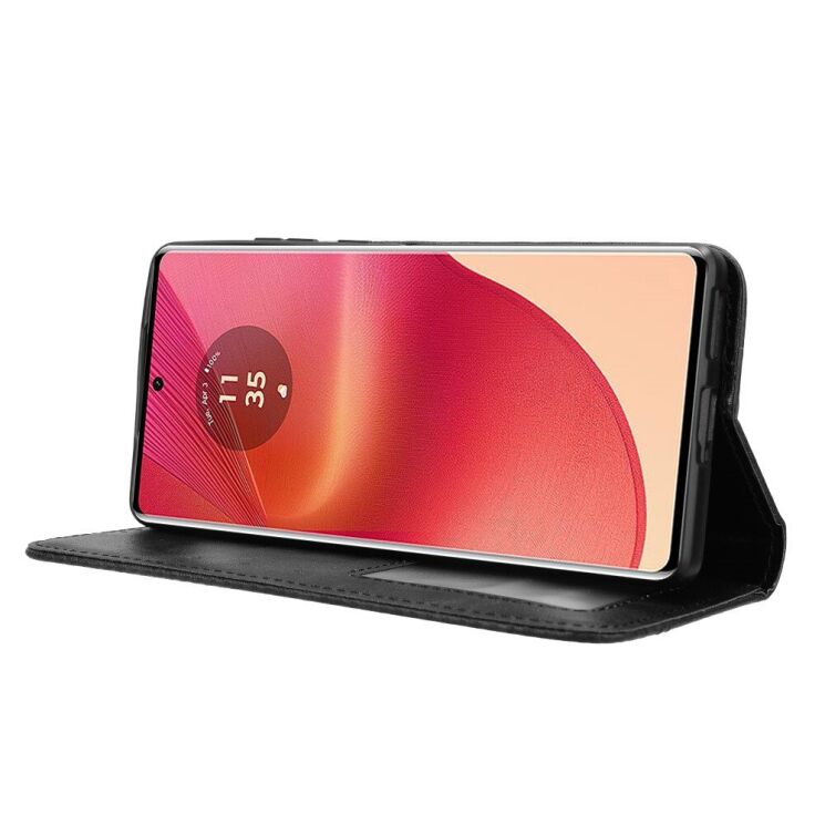 Чохол Deexe Retro Style для Motorola Edge 50 Fusion - Black: фото 3 з 7