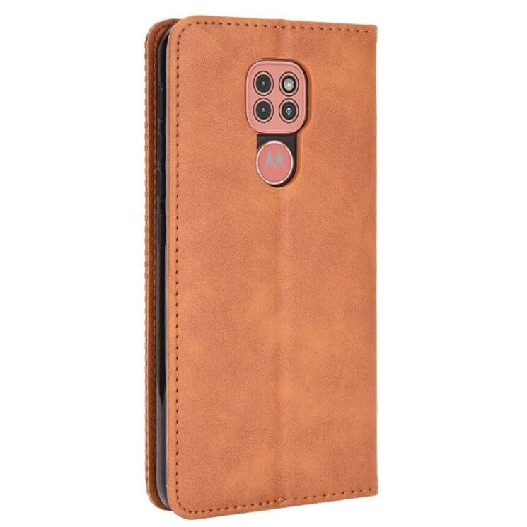 Чохол-книжка Deexe Retro Style для Motorola Moto E7 Plus / Moto G9 Play - Brown: фото 7 з 14