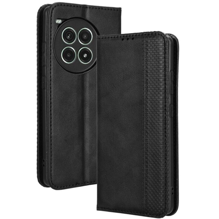 Чохол Deexe Retro Style для OnePlus Ace 3 Pro - Black: фото 1 з 7