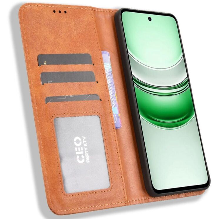 Чохол Deexe Retro Style для Realme C71 - Brown: фото 5 з 15