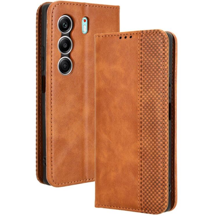 Чохол Deexe Retro Style для TECNO Camon 40 (CM5) - Brown: фото 1 з 7