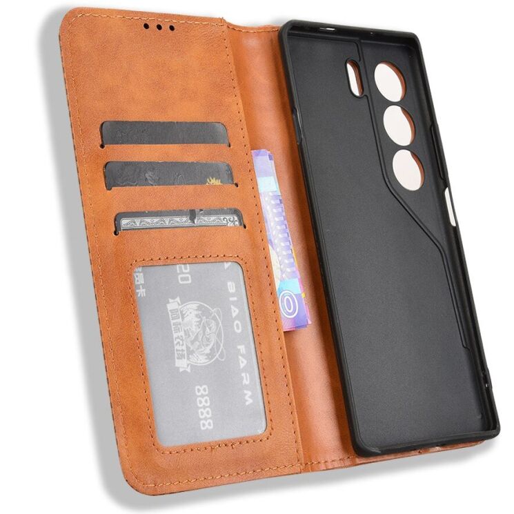 Чохол Deexe Retro Style для TECNO Camon 40 (CM5) - Brown: фото 4 з 7