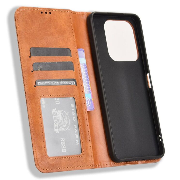 Чехол Deexe Retro Style для ZTE Nubia V60 Design - Brown: фото 4 из 7