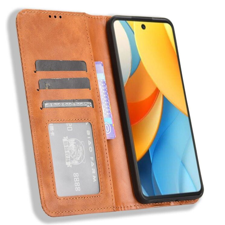 Чехол Deexe Retro Style для ZTE Nubia V60 Design - Brown: фото 2 из 7