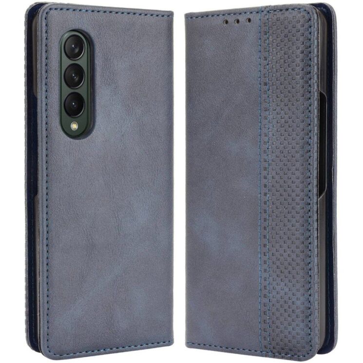 Чехол Deexe Retro Style (FF) для Samsung Galaxy Fold 4 - Blue: фото 1 из 9