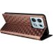 Чехол Deexe Rhombus Book для Motorola Edge 70 Max - Brown (435513Z). Фото 3 из 7