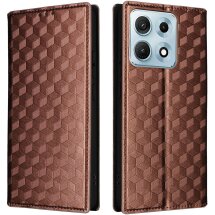 Чехол Deexe Rhombus Book для Motorola Edge 70 Max - Brown: фото 1 из 7