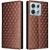 Чехол Deexe Rhombus Book для Motorola Edge 70 Max - Brown: фото 1 из 7