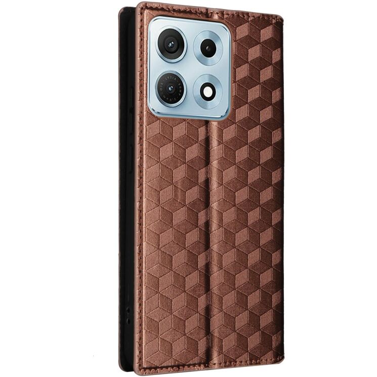 Чехол Deexe Rhombus Book для Motorola Edge 70 Max - Brown: фото 7 из 7