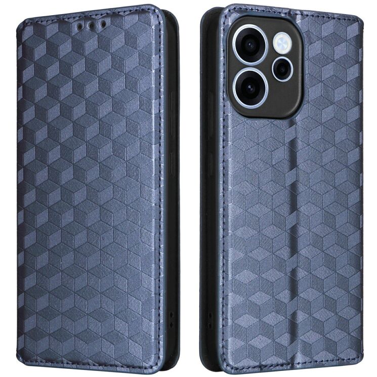 Чехол Deexe Rhombus Book для OPPO Reno 15 F/FS - Blue: фото 1 из 7