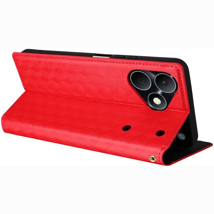 Чохол Deexe Rhombus Book для Realme Note 80 - Red (412403R) Чохол Deexe Rhombus Book для Realme Note 80 - Red: фото 4 з 7
