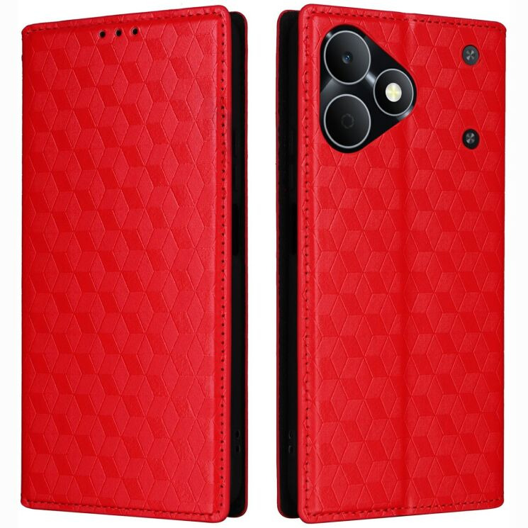 Чохол Deexe Rhombus Book для Realme Note 80 - Red (412403R) Чохол Deexe Rhombus Book для Realme Note 80 - Red: фото 1 з 7