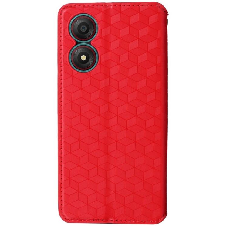 Чехол Deexe Rhombus Book для ZTE Blade A34 - Red: фото 6 из 9