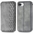 Чехол Deexe Rhombus Wallet для Apple iPhone 16e - Grey (376412H)