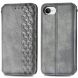 Чехол Deexe Rhombus Wallet для Apple iPhone 16e - Grey (376412H). Фото 1 из 10
