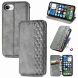 Чехол Deexe Rhombus Wallet для Apple iPhone 16e - Grey (376412H). Фото 4 из 10