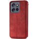 Чехол Deexe Rhombus Wallet для Motorola Edge 50 Neo - Red (367131R). Фото 5 из 10