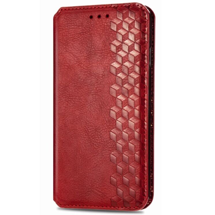 Чехол Deexe Rhombus Wallet для Motorola Edge 50 Neo - Red: фото 4 из 10