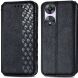 Чехол Deexe Rhombus Wallet для OPPO A78 - Black (336647B). Фото 1 из 10