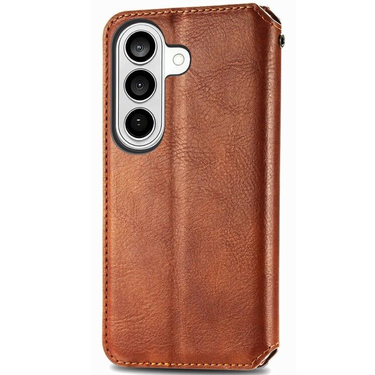 Чохол Deexe Rhombus Wallet для Samsung Galaxy A57 (A576) - Brown: фото 5 з 8