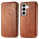 Чохол Deexe Rhombus Wallet для Samsung Galaxy A57 (A576) - Brown (406141Z). Фото 1 з 8