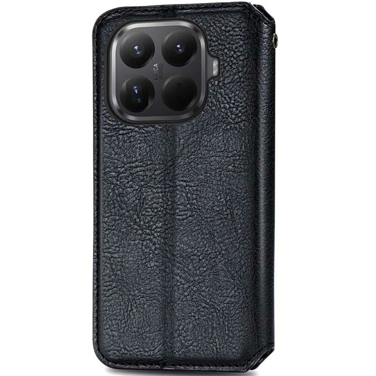 Чохол Deexe Rhombus Wallet для Xiaomi 15T Pro - Black: фото 5 з 6