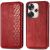 Чехол Deexe Rhombus Wallet для Xiaomi Poco F6 - Red: фото 1 из 9