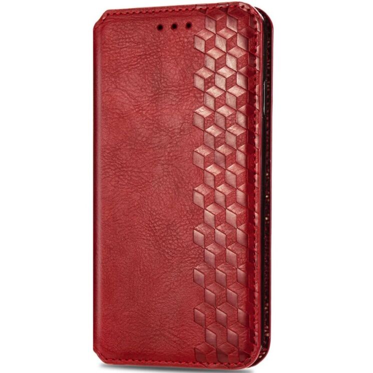 Чехол Deexe Rhombus Wallet для Xiaomi Poco F6 - Red: фото 4 из 9
